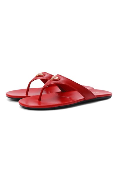 Женские кожаные шлепанцы PRADA, арт. 1Y3920/038
