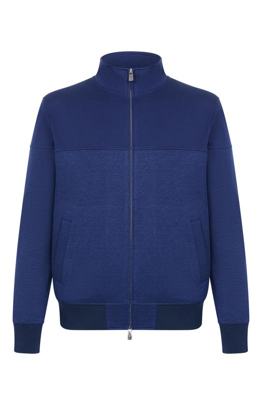 Толстовка из хлопка и льна Capobianco 20M453.DH00._001 Синий 20M453.DH00._001