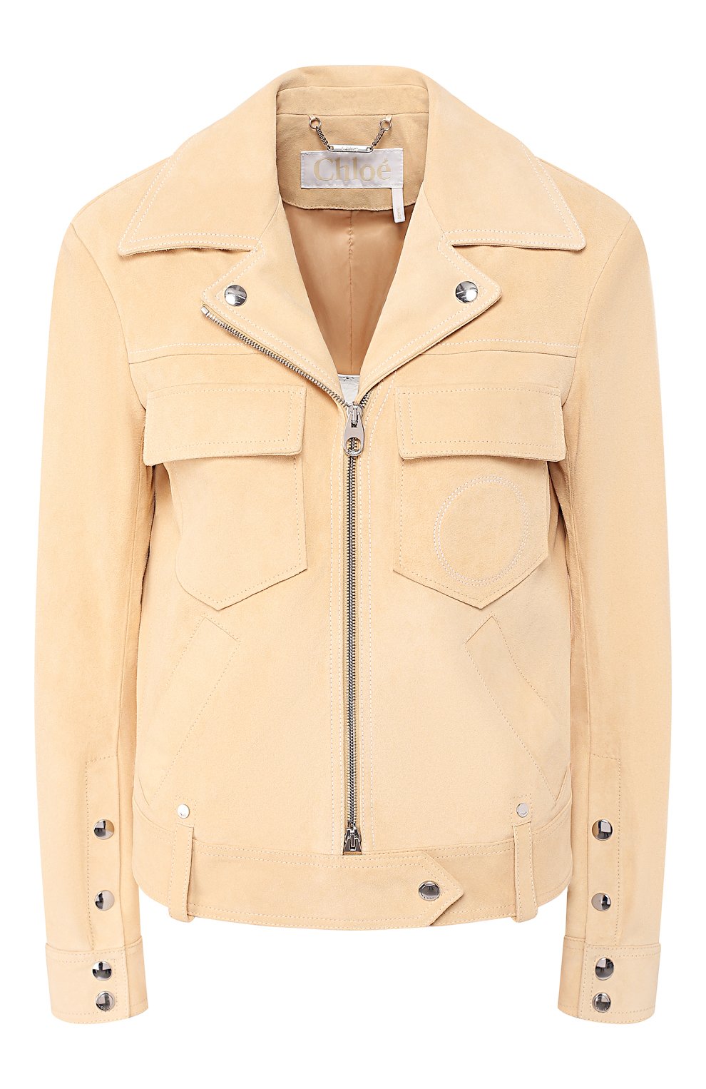 Кожаная куртка CHLOÉ желтого цвета по цене 345500 руб., арт. CHC19SCV01203, фото 1 Кожаная куртка CHLOÉ, арт. CHC19SCV01203, фото 1