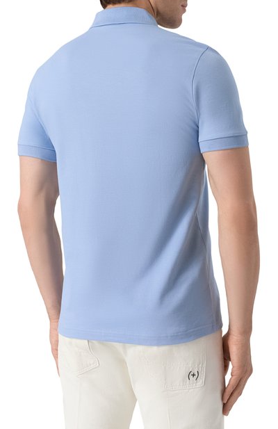 Хлопковое поло BOSS ORANGE голубого цвета по цене 10950 руб., арт. 50507803, фото 4 Хлопковое поло BOSS ORANGE, арт. 50507803, фото 4
