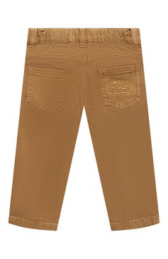Детские хлопковые брюки ETRO горчичного цвета, арт. GV6500. | Фото 2 (Материал внешний: Хлопок; Материал сплава: Проставлено; Нос: Не проставлено; Кросс-КТ НВ: Брюки; Ростовка одежда: 36 мес | 98 см, 24 мес | 92 см)