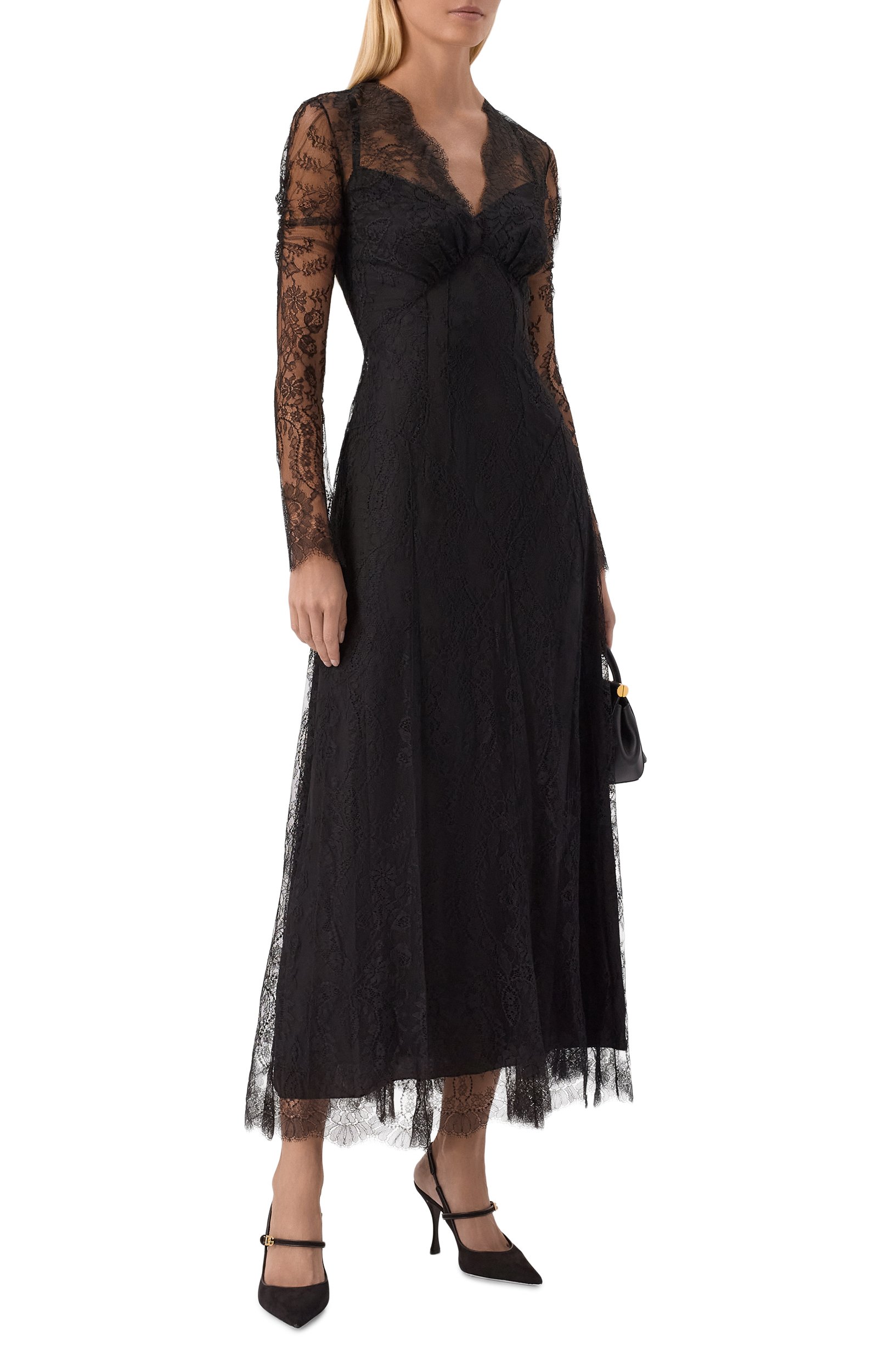 Платье DOLCE & GABBANA черного цвета по цене 789500 руб., арт. F612XT/FLSM0, фото 2 Платье DOLCE & GABBANA, арт. F612XT/FLSM0, фото 2