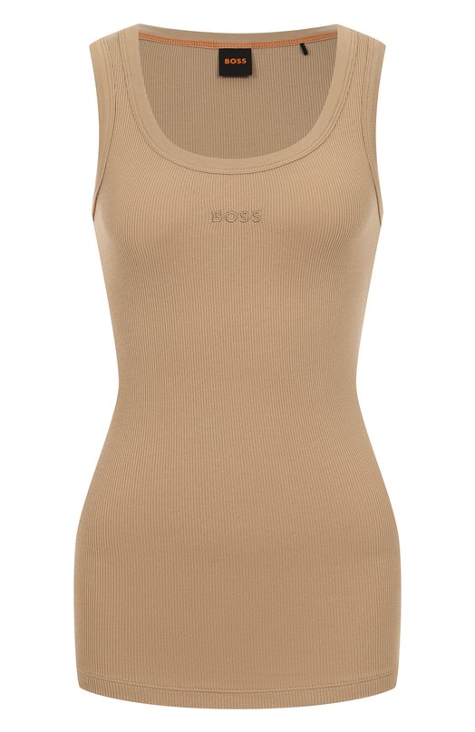 Хлопковая майка BOSS Orange 50504245 Бежевый 50504245