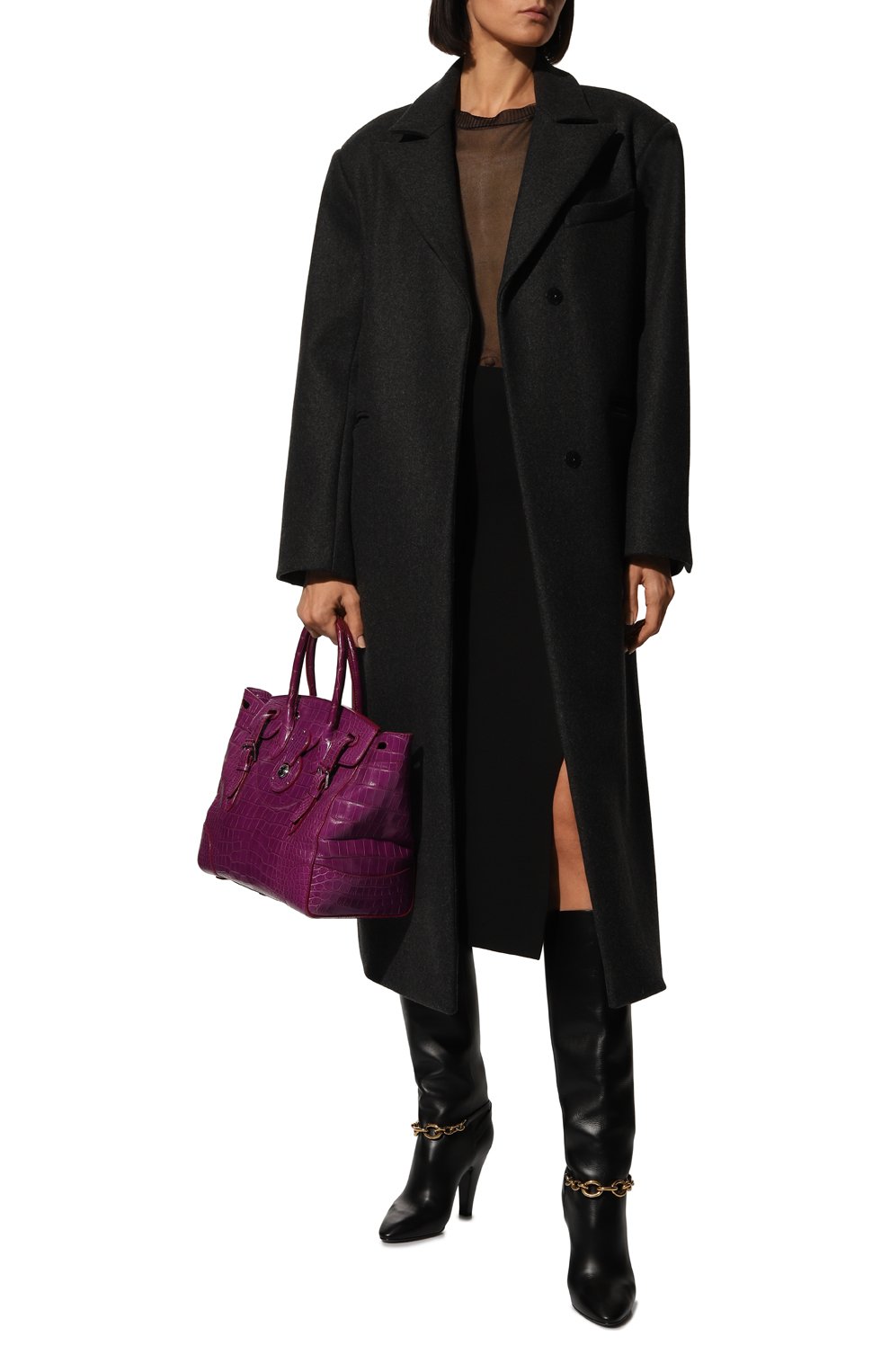 Сумка soft ricky 33 из кожи аллигатора RALPH LAUREN, арт. 69H/ITJ81/FTJ81, фото 7