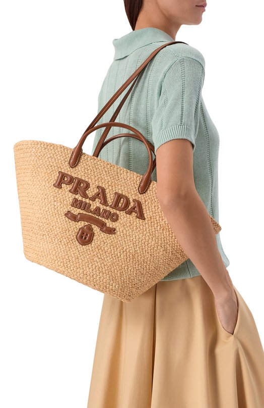 Сумка-тоут Prada 1BG470/2CXQ Бежевый  1BG470/2CXQ Фото 2