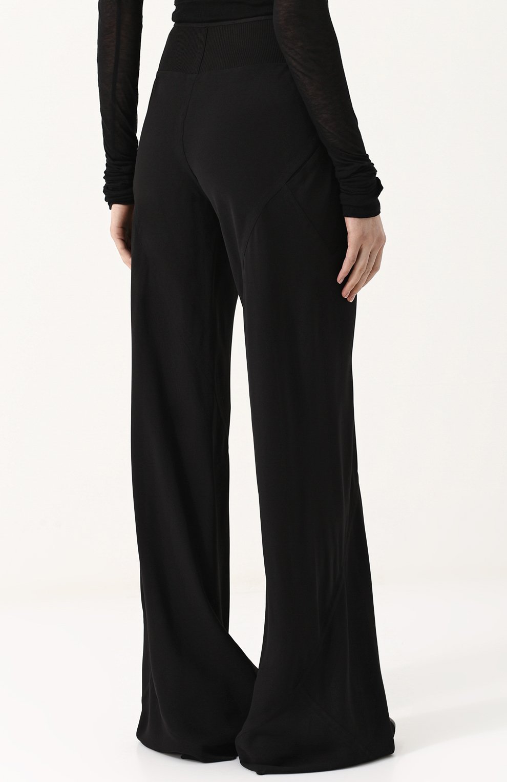 Однотонные расклешенные брюки с карманами RICK OWENS, арт. RP18S8301/Y, фото 4