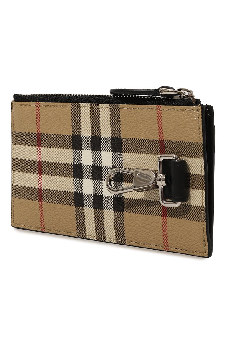 Мужской футляр для кредитных карт BURBERRY бежевого цвета, арт. 8074114 | Фото 2 (Нос: Не проставлено; Материал: Синтетический материал)