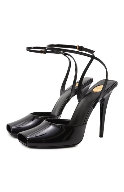 Женские лакированные туфли la scandale SAINT LAURENT, арт. 806048/1TV00