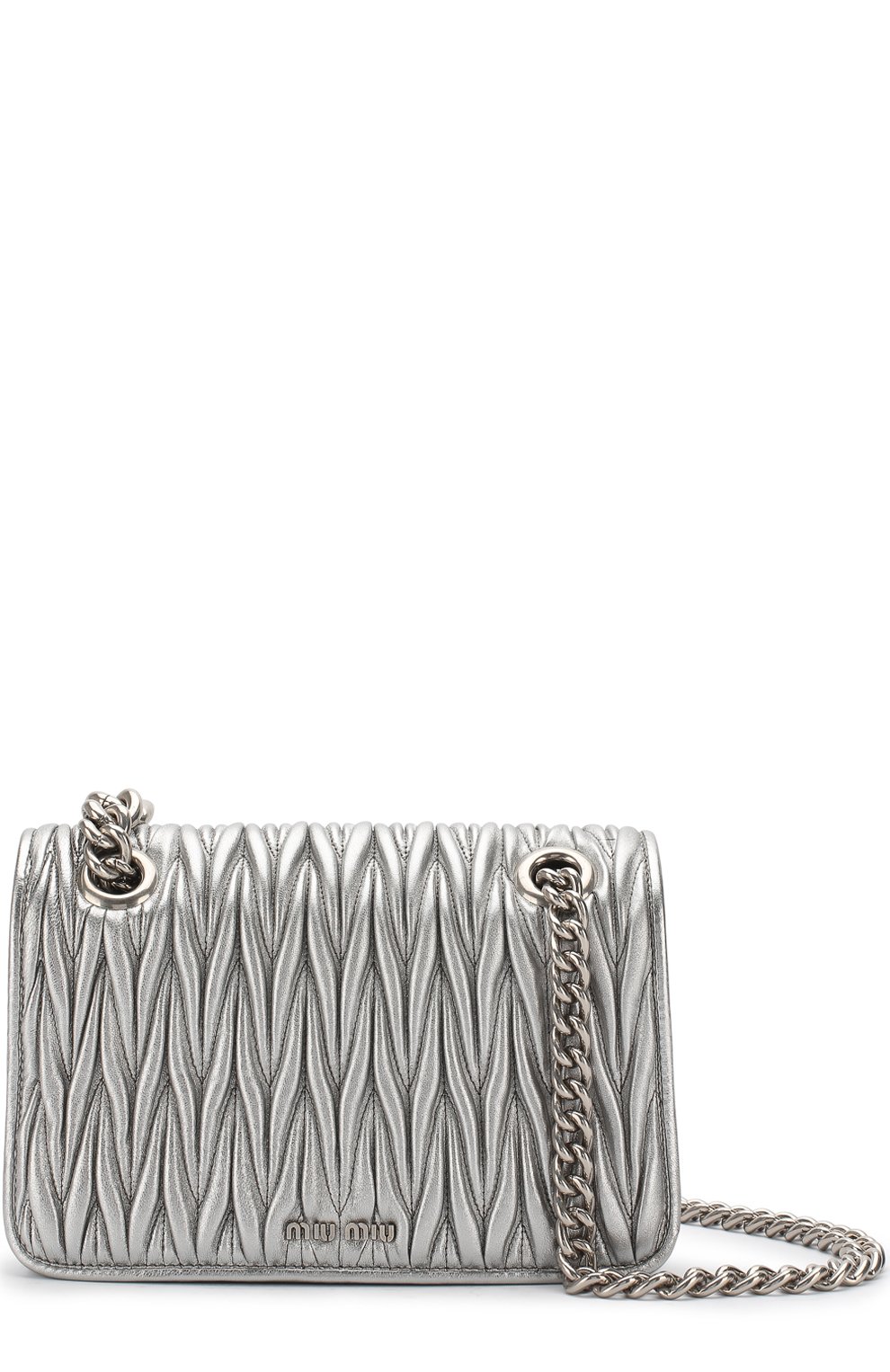 Кожаная сумка на цепочке MIU MIU, арт. 5BD023-N88-F0135-OOO, фото 4