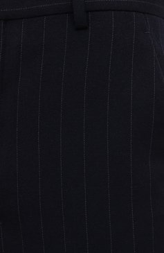Мужские шерстяные брюки PRADA темно-синего цвета, арт. UP0147-1ZCX-F0008-212 | Фото 5 (Материал внешний: Шерсть; Длина (брюки, джинсы): Стандартные; Случай: Повседневный; Региональные ограничения белый список (Axapta Mercury): Не проставлено; Материал сплава: Проставлено; Драгоценные камни: Проставлено; Стили: Кэжуэл)