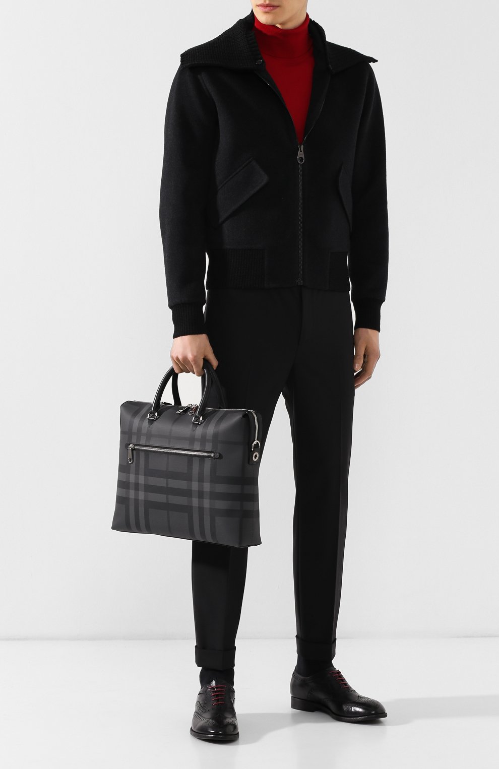 Сумка для ноутбука BURBERRY темно-серого цвета по цене 176500 руб., арт. 8005151, фото 2 Сумка для ноутбука BURBERRY, арт. 8005151, фото 2