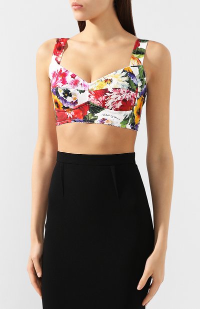 Топ-бюстье DOLCE & GABBANA разноцветного цвета по цене 77850 руб., арт. F7Y28T/FSFIV, фото 3 Топ-бюстье DOLCE & GABBANA, арт. F7Y28T/FSFIV, фото 3