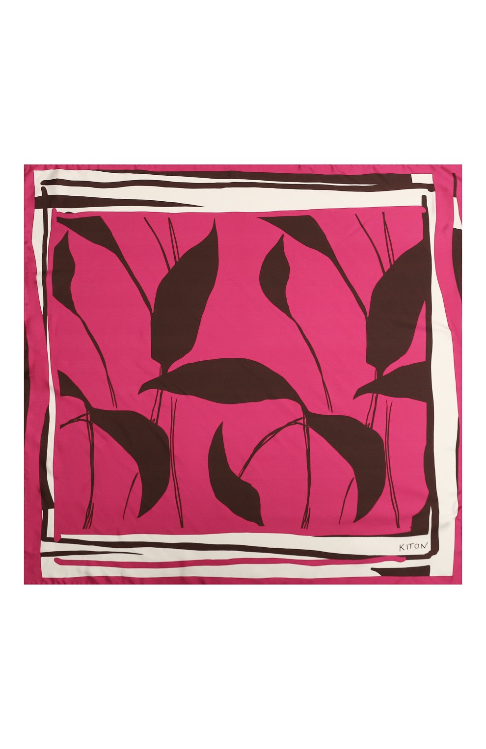 Шелковый платок KITON, арт. D53754XB6525/03, фото 4