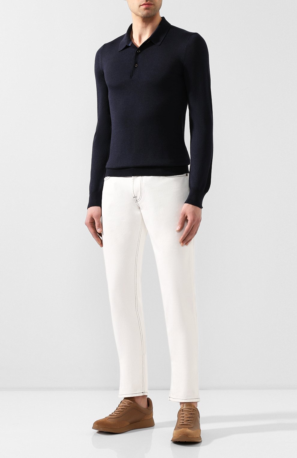 Поло из шерсти и шелка GRAN SASSO, арт. 57132/13190, фото 2