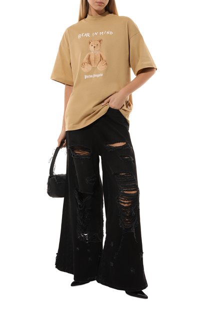 Хлопковая футболка PALM ANGELS, арт. PWAA017F24JER005, фото 2