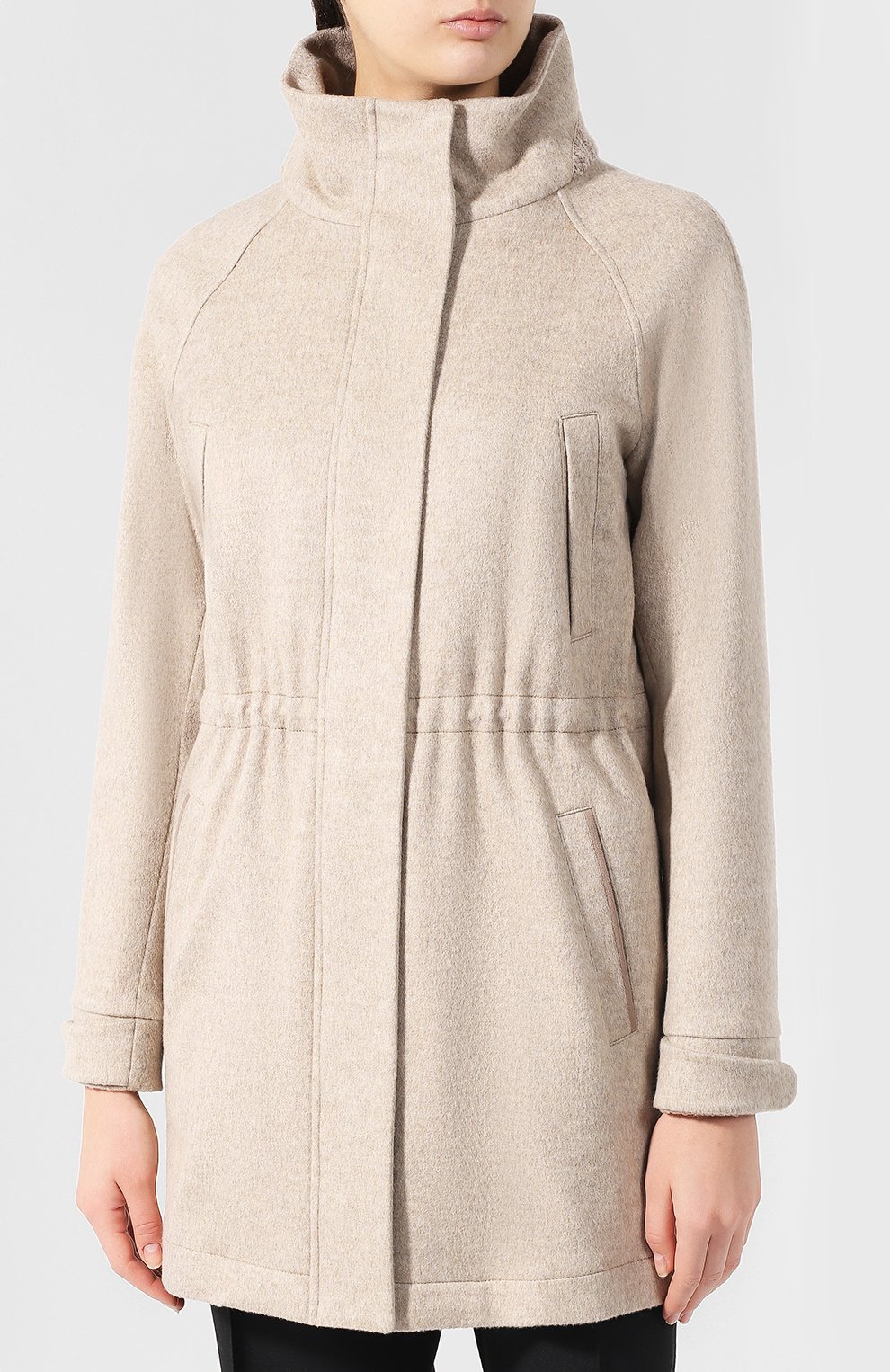 Кашемировое пальто с воротником-стойкой KITON, арт. D46632V03R71, фото 3