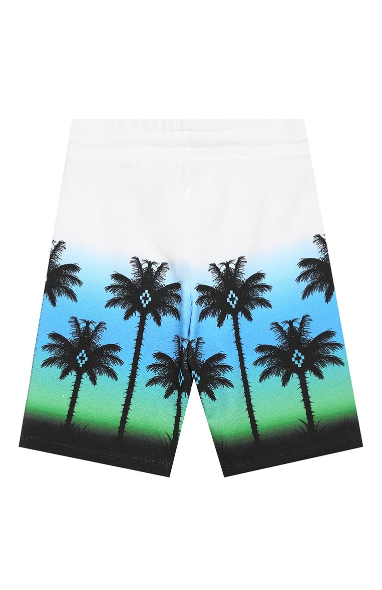 Детские хлопковые шорты MARCELO BURLON KIDS OF MILAN белого цвета, арт. B/MB/3208/0020 | Фото 2 (Материал внешний: Хлопок; Статус проверки: Проверена категория; Мальчики Кросс-КТ: Шорты-одежда; Нос: Не проставлено)
