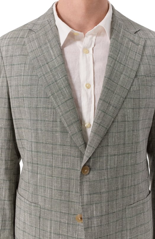 Пиджак из хлопка и шерсти Windsor 13 GI0RN0 10019056/30045435 Зелёный  13 GI0RN0 10019056/30045435 Фото 7