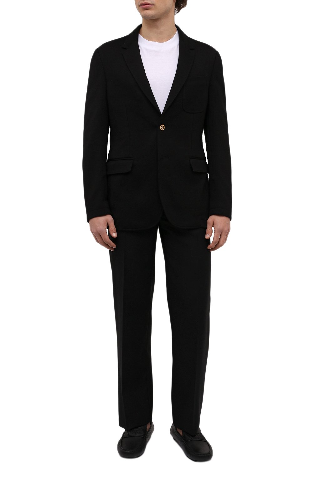 Кожаные мокасины VERSACE, арт. 1003354/1A02337, фото 2