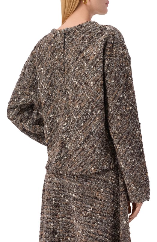 Шерстяной топ Giambattista Valli 25FWSVCA1014/77GR0 Коричневый  25FWSVCA1014/77GR0 Фото 4