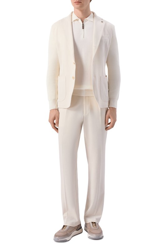 Хлопковые брюки Gran Sasso 76121/76024 Кремовый  76121/76024 Фото 2