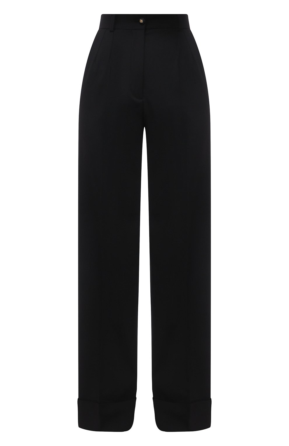 Шерстяные брюки DOLCE & GABBANA черного цвета по цене 96450 руб., арт. FTBM0T/FUBAJ, фото 1 Шерстяные брюки DOLCE & GABBANA, арт. FTBM0T/FUBAJ, фото 1