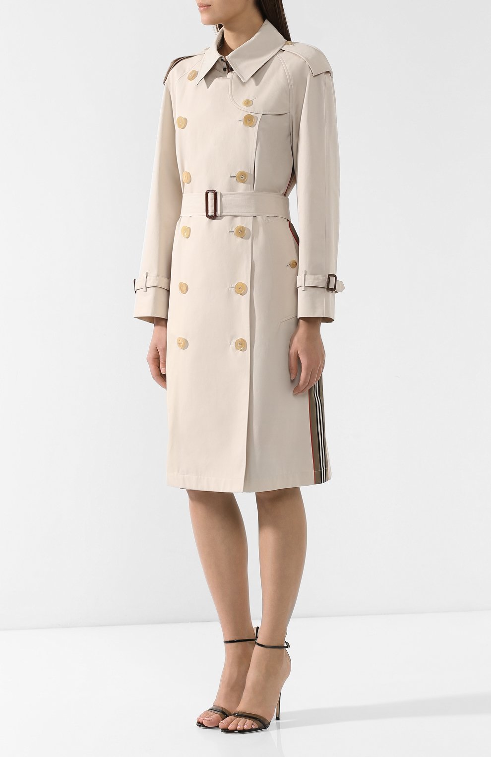 Хлопковый тренч trecastle BURBERRY светло-бежевого цвета по цене 289500 руб., арт. 8002209, фото 3 Хлопковый тренч trecastle BURBERRY, арт. 8002209, фото 3