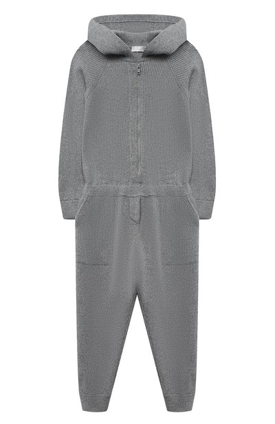 Кашемировый комбинезон BRUNELLO CUCINELLI серебряного цвета по цене 137500 руб., арт. B6TM14699B, фото 1 Кашемировый комбинезон BRUNELLO CUCINELLI, арт. B6TM14699B, фото 1