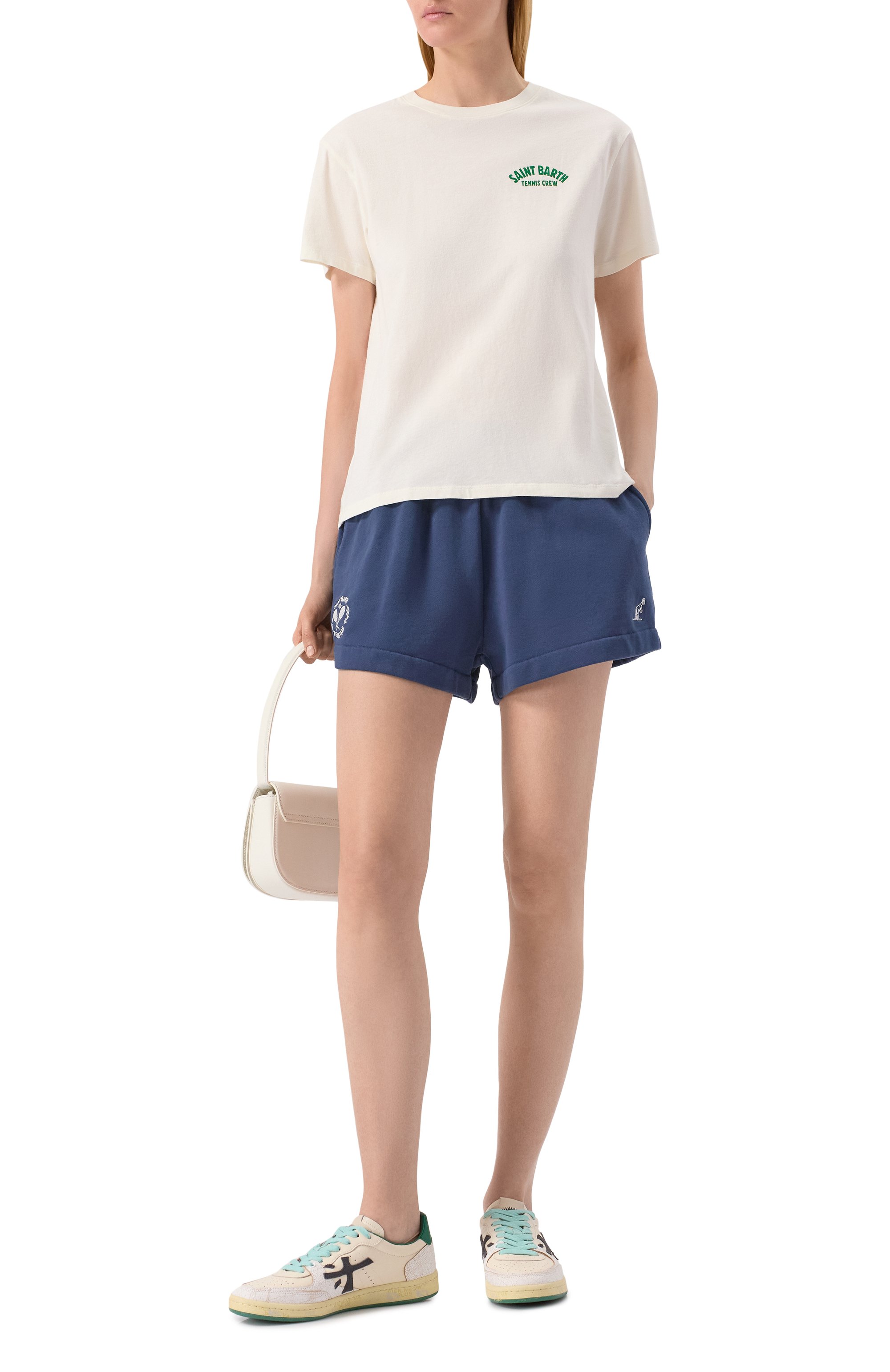 Хлопковая футболка MC2 SAINT BARTH молочного цвета по цене 10750 руб., арт. STBW EMILIE/06186H, фото 2 Хлопковая футболка MC2 SAINT BARTH, арт. STBW EMILIE/06186H, фото 2