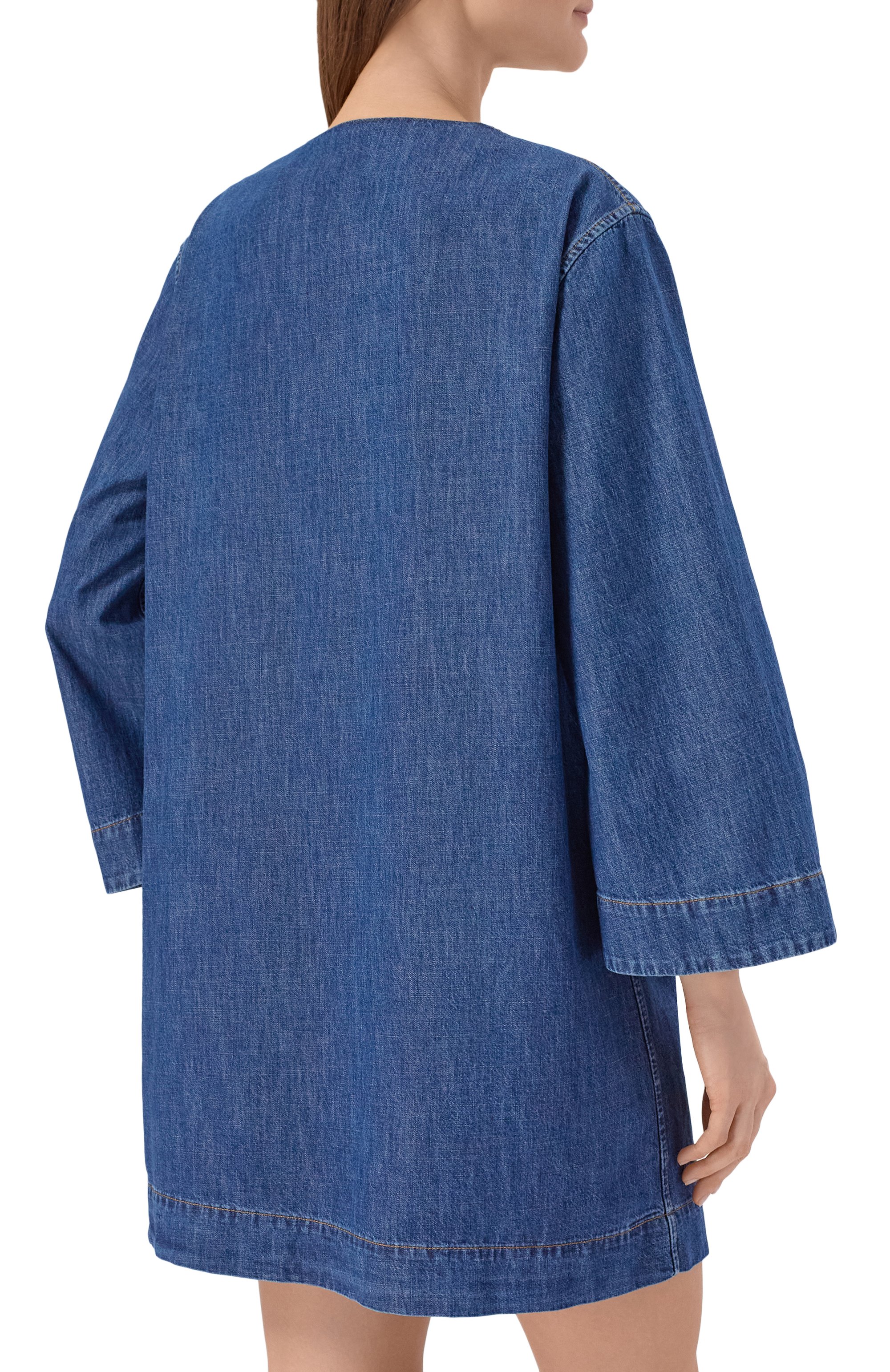 Джинсовое платье VALENTINO синего цвета по цене 243000 руб., арт. 8B3DA03B/9YA, фото 4 Джинсовое платье VALENTINO, арт. 8B3DA03B/9YA, фото 4