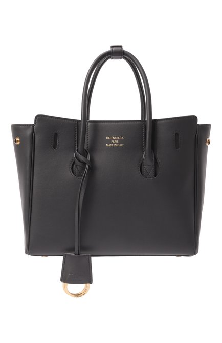 Женская сумка hampton mini BALENCIAGA черного цвета, арт. 813362/2ABAV | Фото 1 (Драгоценные камни: Проставлено; Размер: mini; Ремень/цепочка: На ремешке; Материал сплава: Проставлено; Материал: Натуральная кожа)