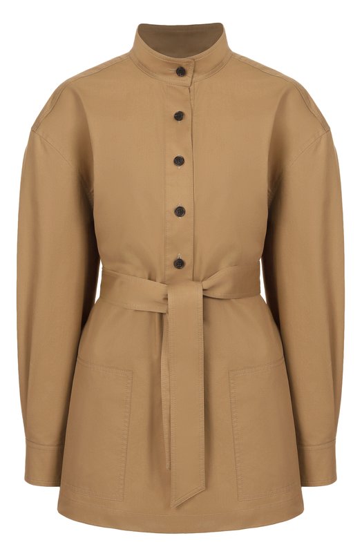 Хлопковая блузка Saint Laurent 817342/YZ9AN Бежевый 817342/YZ9AN