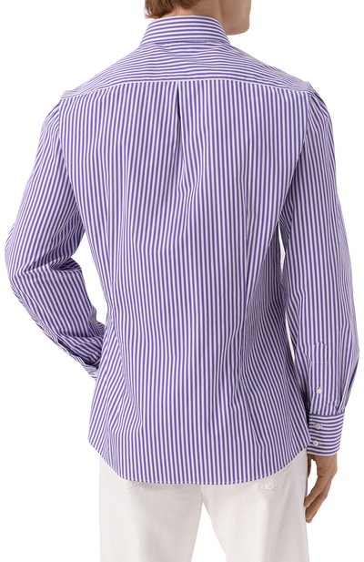 Хлопковая рубашка BRUNELLO CUCINELLI, арт. MY6501718, фото 4