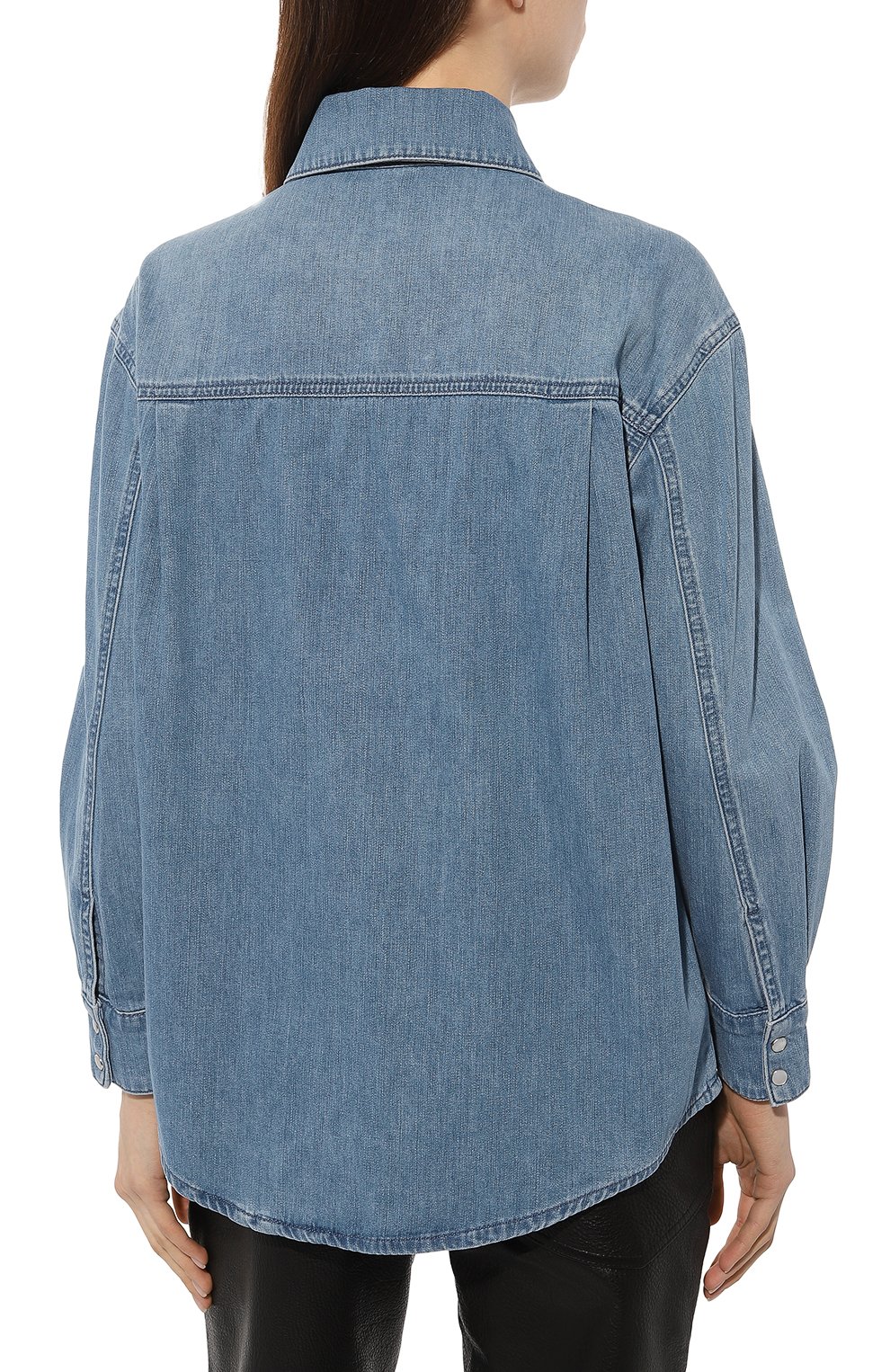 Джинсовая рубашка PATRIZIA PEPE голубого цвета по цене 24800 руб., арт. 8C0586_D031, фото 4 Джинсовая рубашка PATRIZIA PEPE, арт. 8C0586_D031, фото 4