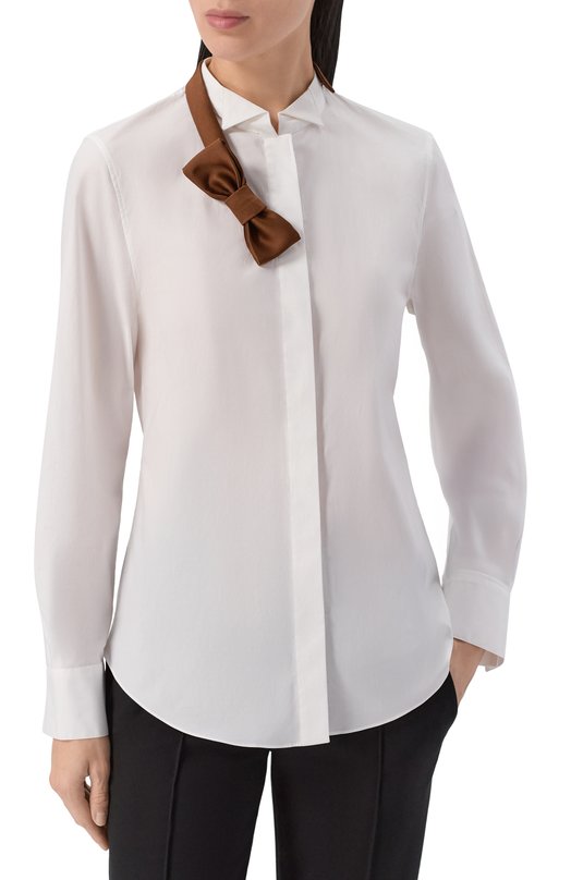 Хлопковая рубашка Dorothee Schumacher 348926 Белый  348926 Фото 3