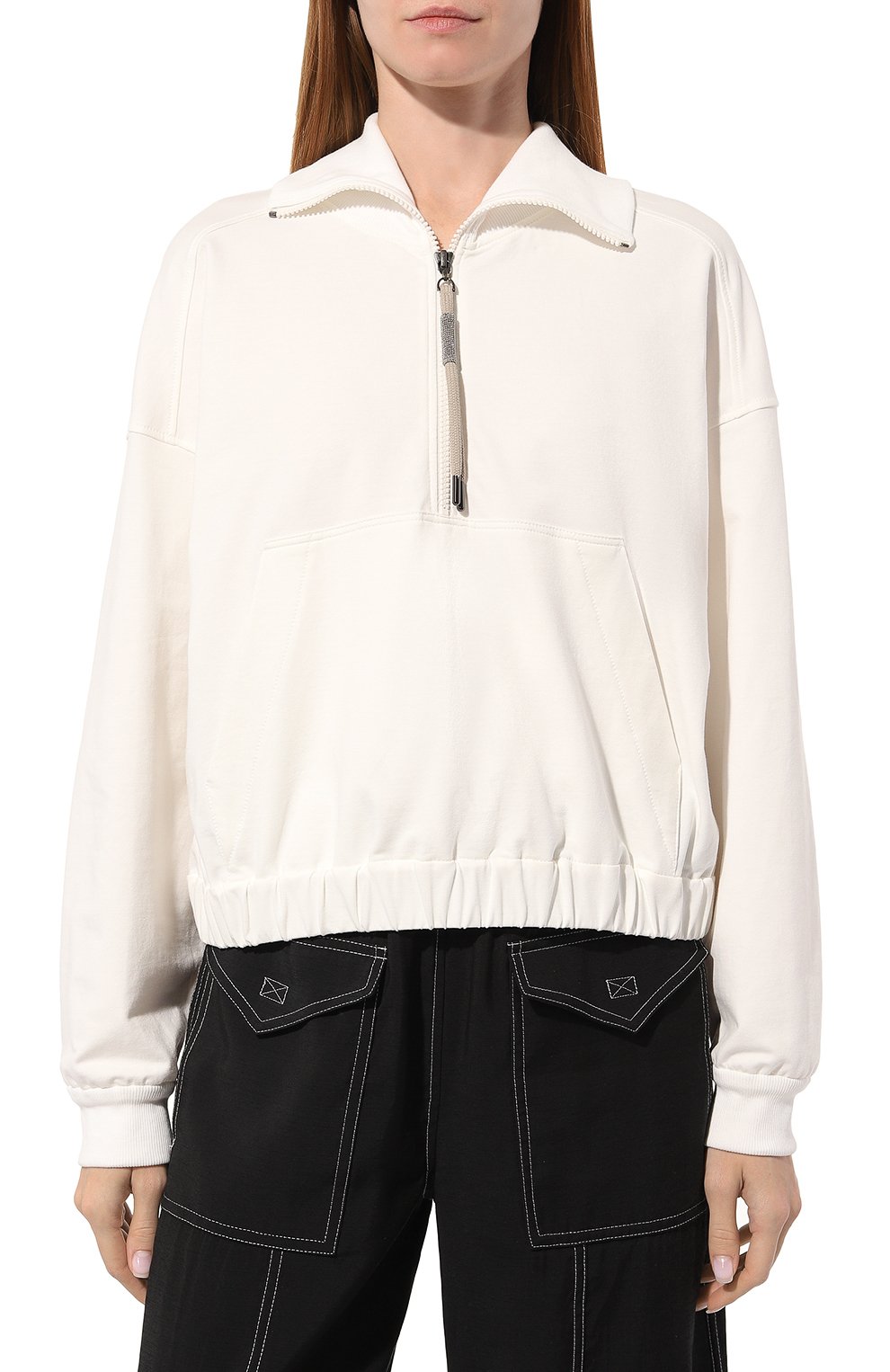 Хлопковый свитшот BRUNELLO CUCINELLI, арт. MH827B1272, фото 3