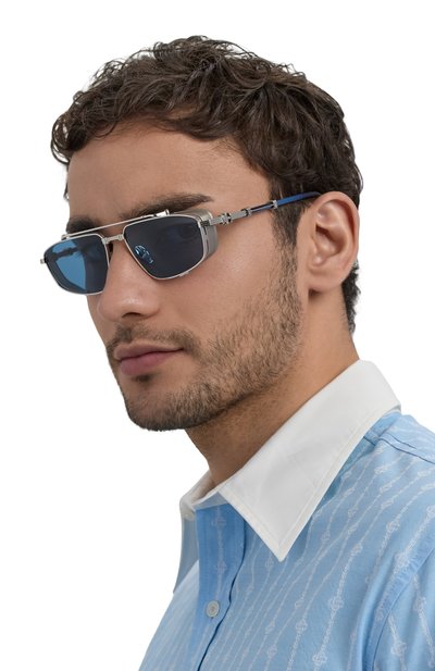 Солнцезащитные очки BALMAIN синего цвета по цене 116000 руб., арт. BPS-142F, фото 2 Солнцезащитные очки BALMAIN, арт. BPS-142F, фото 2