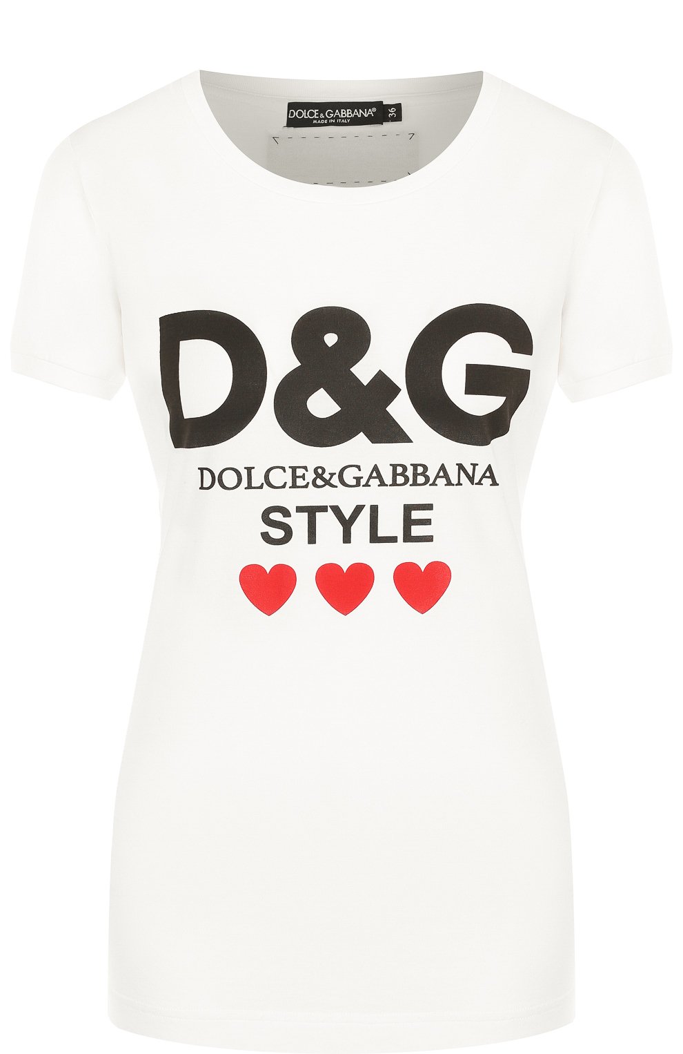 Хлопковая футболка с круглым вырезом и логотипом бренда DOLCE & GABBANA, арт. F8H32T/FH734, фото 1