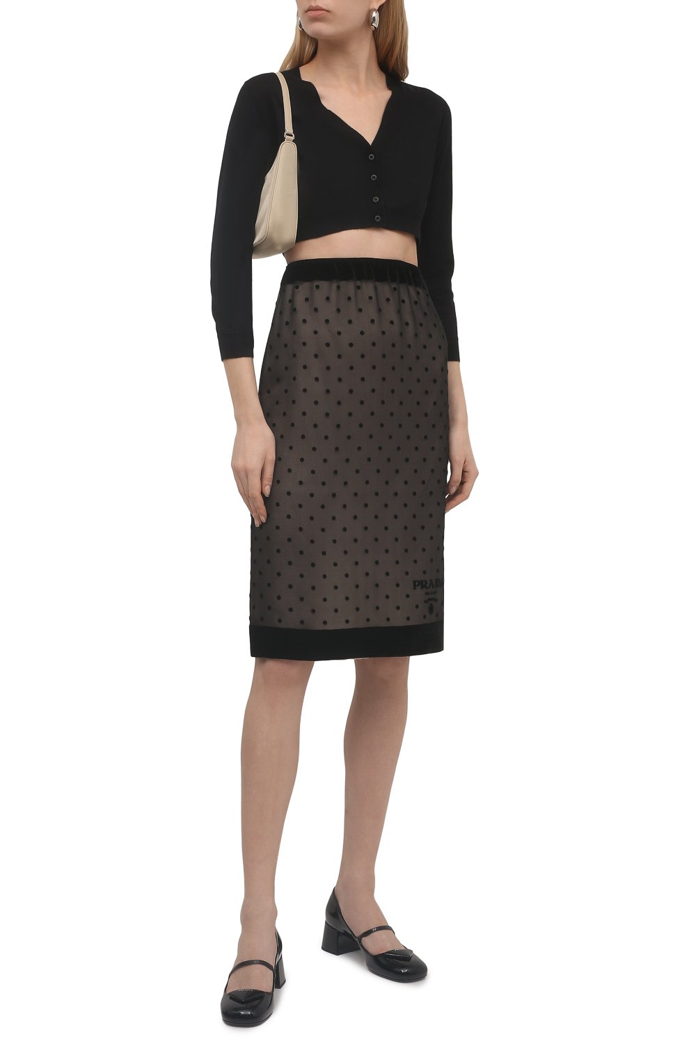 Юбка из шелка и вискозы PRADA, арт. P142T-1Z4Y-F0002-221, фото 2