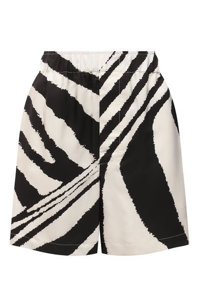 Шорты из вискозы и шелка BOTTEGA VENETA черно-белого цвета по цене 89950 руб., арт. 673534/V1B30, фото 1 Шорты из вискозы и шелка BOTTEGA VENETA, арт. 673534/V1B30, фото 1