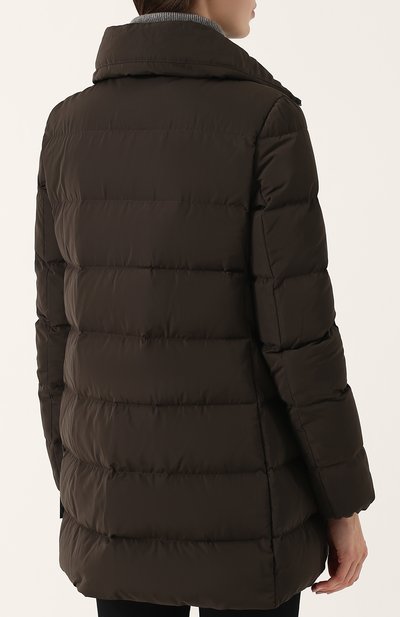 Стеганый пуховик свободного кроя с воротником-стойкой MONCLER, арт. C2-093-46963-00-54543, фото 4