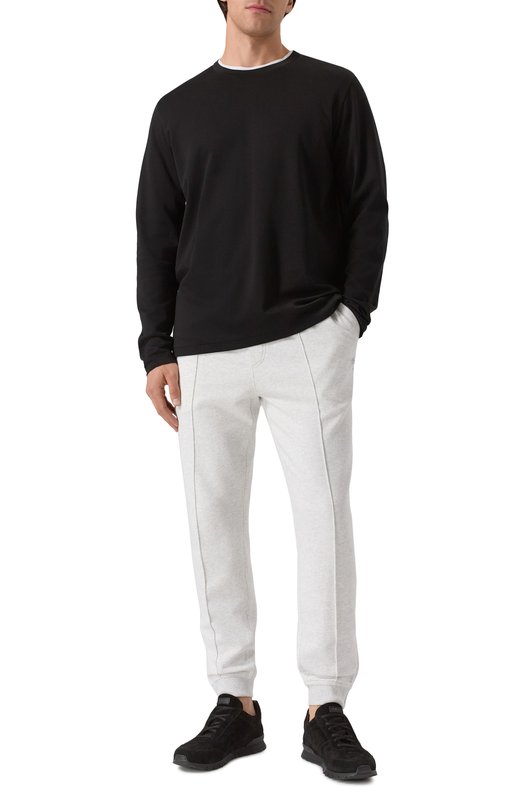 Замшевые кроссовки Kiton USSA114N0010815 Чёрный  USSA114N0010815 Фото 2