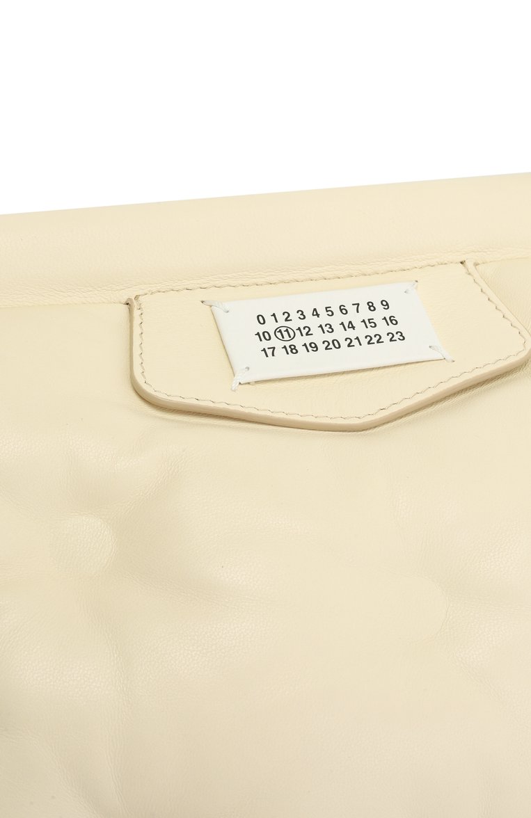 Женская сумка glam slam classique small MAISON MARGIELA кремового цвета, арт. SB1WG0028/P4300 | Фото 3 (Материал сплава: Проставлено; Материал: Натуральная кожа; Драгоценные камни: Проставлено; Ремень/цепочка: На ремешке; Размер: small)
