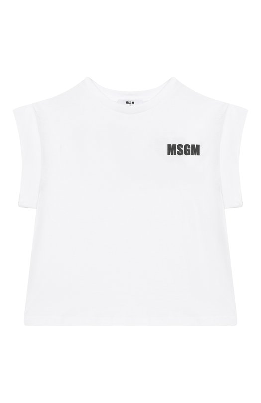 

Хлопковая футболка MSGM kids, Бежевый