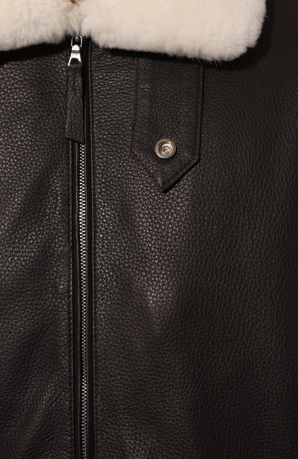 Кожаный бомбер с воротником из нутрии FURLAND, арт. 0238014120003200004, фото 5