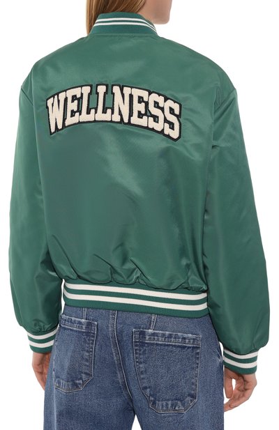 Бомбер SPORTY AND RICH зеленого цвета по цене 69950 руб., арт. JA021516232GR03, фото 4 Бомбер SPORTY AND RICH, арт. JA021516232GR03, фото 4