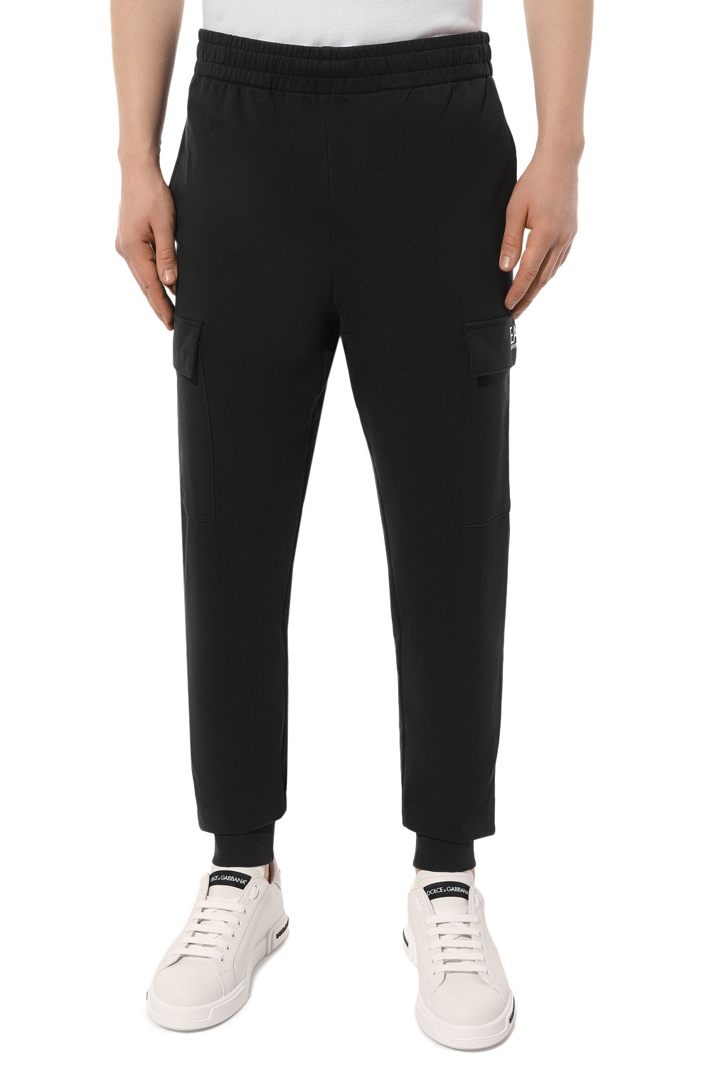 Хлопковые джоггеры EA7 темно-синего цвета по цене 11700 руб., арт. 8NPP59/PJ05Z, фото 3 Хлопковые джоггеры EA7, арт. 8NPP59/PJ05Z, фото 3