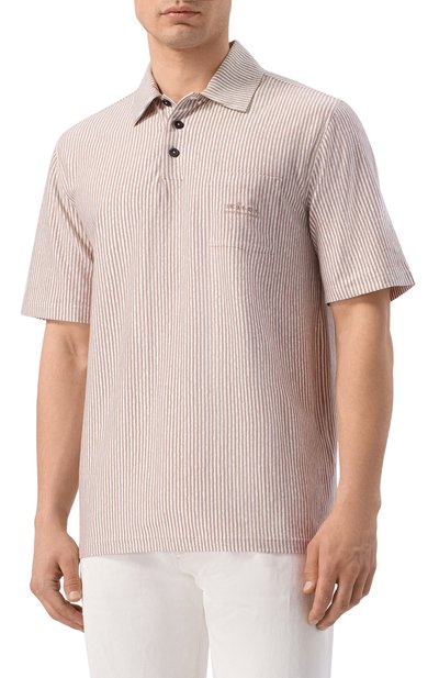 Поло изо льна и хлопка KITON, арт. UMM0747, фото 3