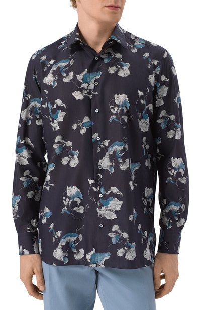 Рубашка изо льна и хлопка ZILLI, арт. SP0I01M085024002F, фото 3