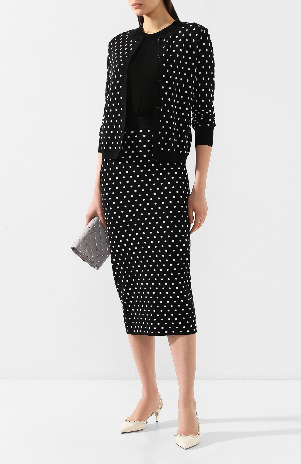 Кардиган из вискозы ESCADA SPORT черно-белого цвета по цене 46850 руб., арт. 5031941, фото 2 Кардиган из вискозы ESCADA SPORT, арт. 5031941, фото 2